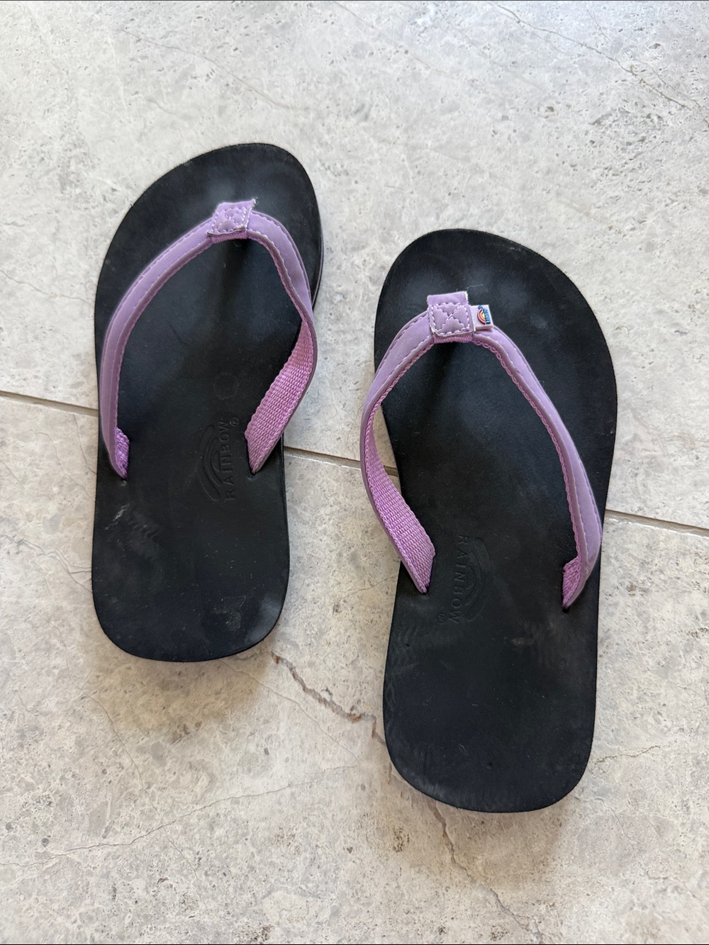 Girl’s Purple Rainbow Flop Flops